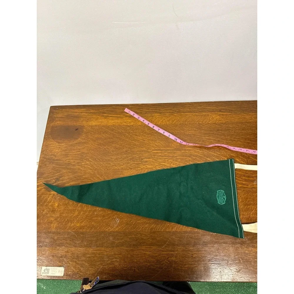 Vintage Camp Conrad Weiser Felt Pennant Green White Banner Pennsylvania Souvenir